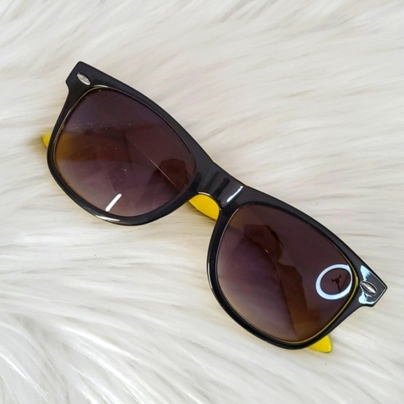 Subaru Motorsports Moto Auto Classic Square Frame Black Yellow Sunglasses Mens - Picture 1 of 11